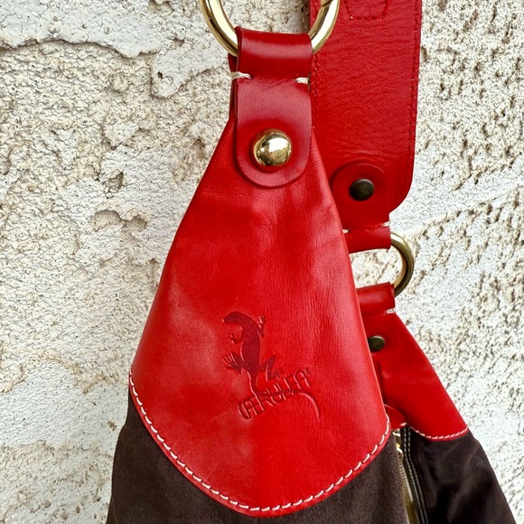 Caerulea Italian Suede Brown Bag - Picture 7 of 16